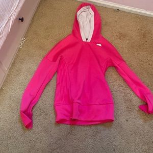 Hot pink addidas sweat shirt